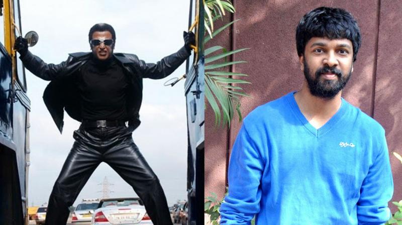 Rajinikanth in a still from 'Enthiran' and Madhan Karky. Rajinikanth in a still from 'Enthiran' and Madhan Karky.