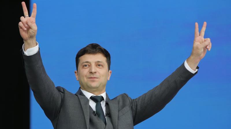 'I will never let you down,' Zelensky told jubilant supporters at his campaign. (Photo:AP) 'I will never let you down,' Zelensky told jubilant supporters at his campaign. (Photo:AP)