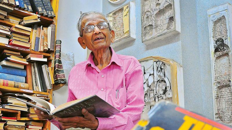 K.K.S Murthy, owner, Select Book Shop, at his store on Brigade Road (Photo: Satish B.) K.K.S Murthy, owner, Select Book Shop, at his store on Brigade Road (Photo: Satish B.)