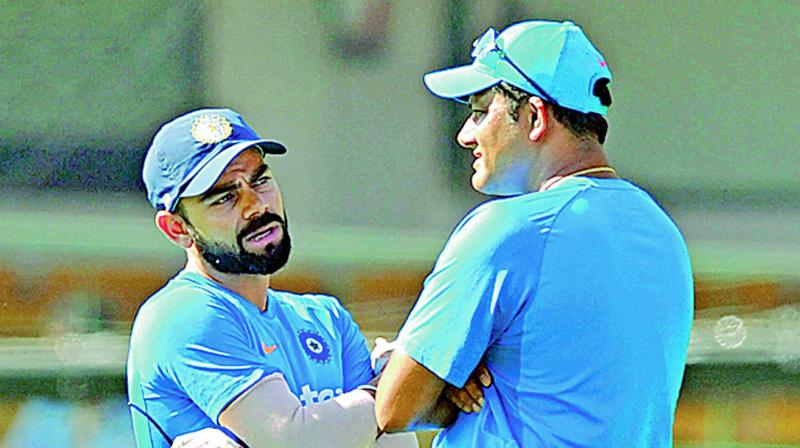 Anil Kumble and Virat Kohli Anil Kumble and Virat Kohli