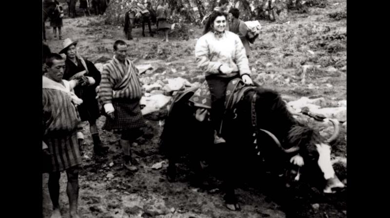 Indira Gandhi riding a Yak Indira Gandhi riding a Yak