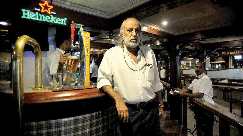 Ashok Sadhwani at his pub Ashok Sadhwani at his pub