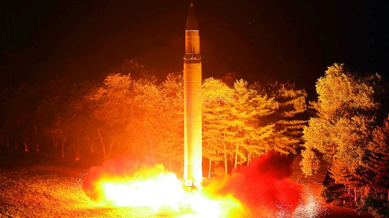 North Korea launches ICBM Hwasong-14 at an undisclosed location North Korea launches ICBM Hwasong-14 at an undisclosed location