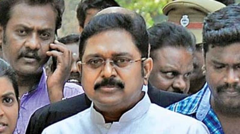 A case of sedition has been filed against sidelined AIADMK leader TTV Dhinakaran and 15 of his supporters for allegedly distributing pamphlets attacking the Tamil Nadu government. (Photo: File) A case of sedition has been filed against sidelined AIADMK leader TTV Dhinakaran and 15 of his supporters for allegedly distributing pamphlets attacking the Tamil Nadu government. (Photo: File)