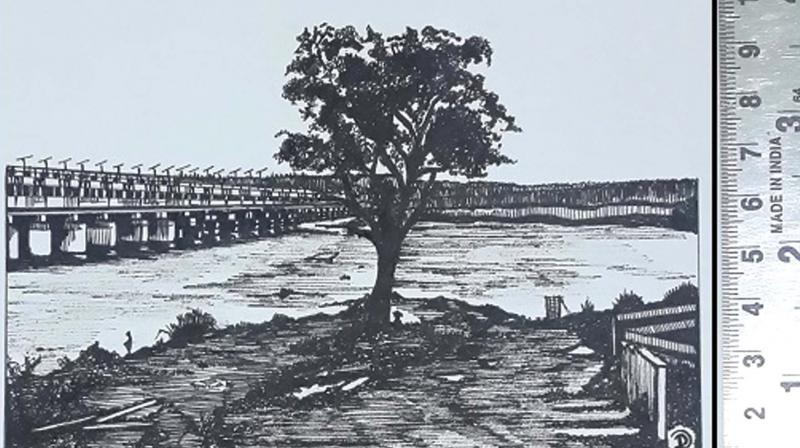 Miniature art work by writer Pavithra of Cauvery, flowing through a village called Maayanur, outside Karur. Miniature art work by writer Pavithra of Cauvery, flowing through a village called Maayanur, outside Karur.