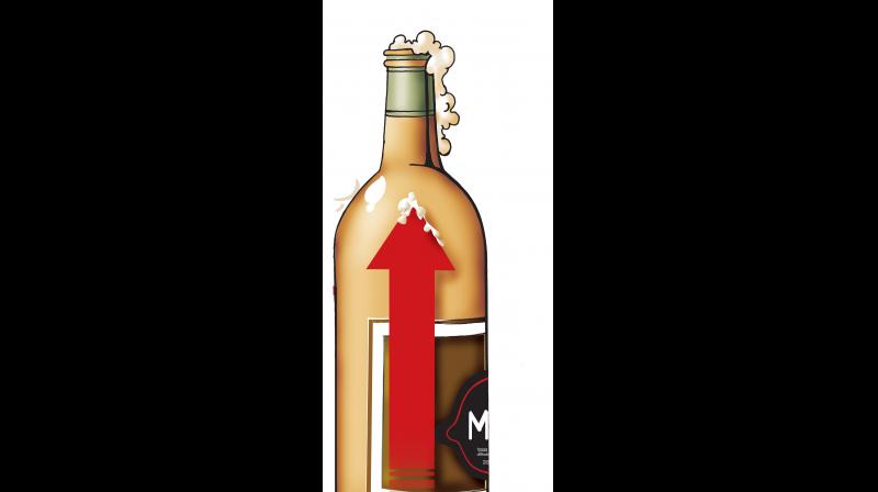 They said an ordinary brand of brandy, which currently costs Rs 88 for 180 ml, would cost Rs 100 after the rate change comes into effect They said an ordinary brand of brandy, which currently costs Rs 88 for 180 ml, would cost Rs 100 after the rate change comes into effect