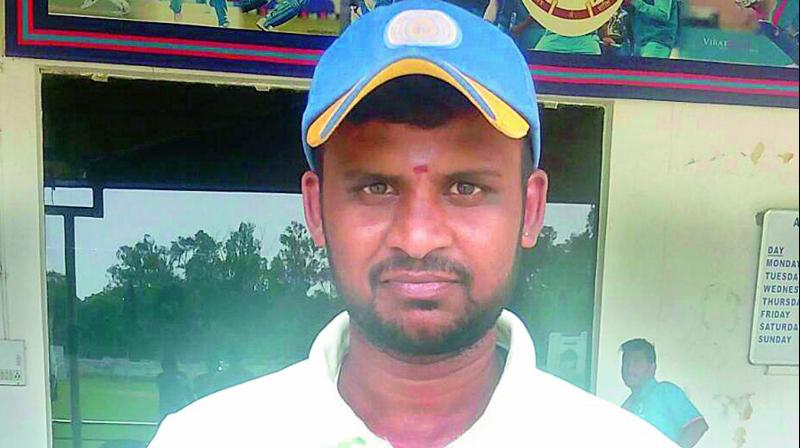 , C. Phaneendra provided the breakthrough for his side at regular intervals and sent five batters back to pavilion as Team ‘H’ were bundled out for 145 in 56 overs , C. Phaneendra provided the breakthrough for his side at regular intervals and sent five batters back to pavilion as Team ‘H’ were bundled out for 145 in 56 overs
