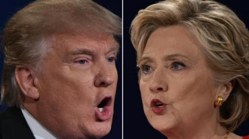 Republican presidential nominee Donald Trump and Democratic presidential nominee Hillary Clinton facing off during the first presidential debate. (Photo: AFP) Republican presidential nominee Donald Trump and Democratic presidential nominee Hillary Clinton facing off during the first presidential debate. (Photo: AFP)