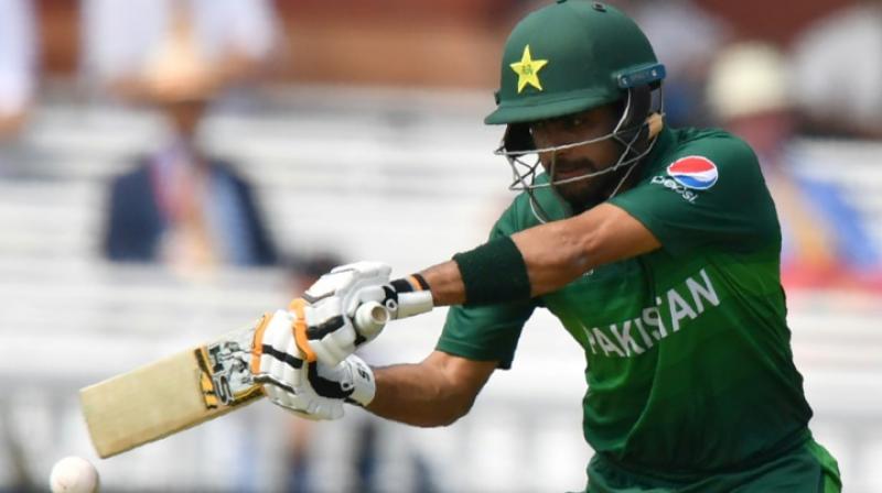 Babar Azam formed the backbone of Pakistan's strong total of 305-7 as he smashed 115 off 105 balls. (Photo:AFP) Babar Azam formed the backbone of Pakistan's strong total of 305-7 as he smashed 115 off 105 balls. (Photo:AFP)