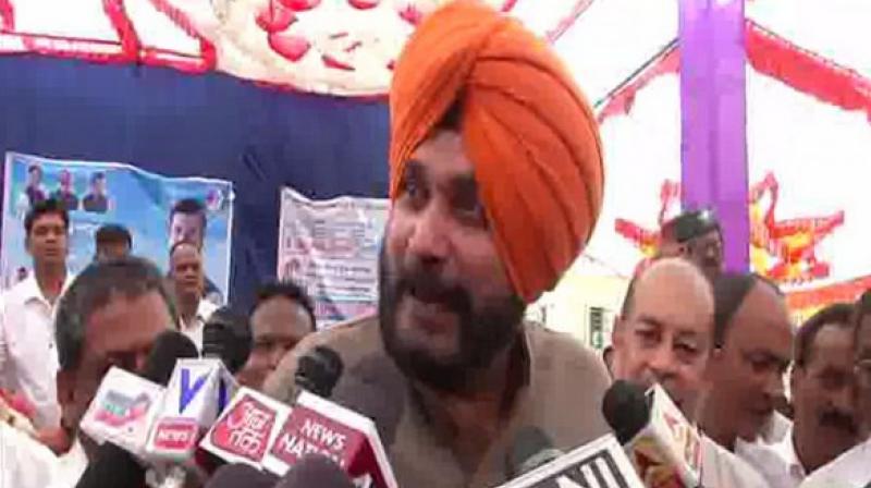 'China is constructing railways under the sea and India is producing Chowkidar that too thieves under the garb of Chowkidar,' Sidhu said. (Photo: ANI) 'China is constructing railways under the sea and India is producing Chowkidar that too thieves under the garb of Chowkidar,' Sidhu said. (Photo: ANI)