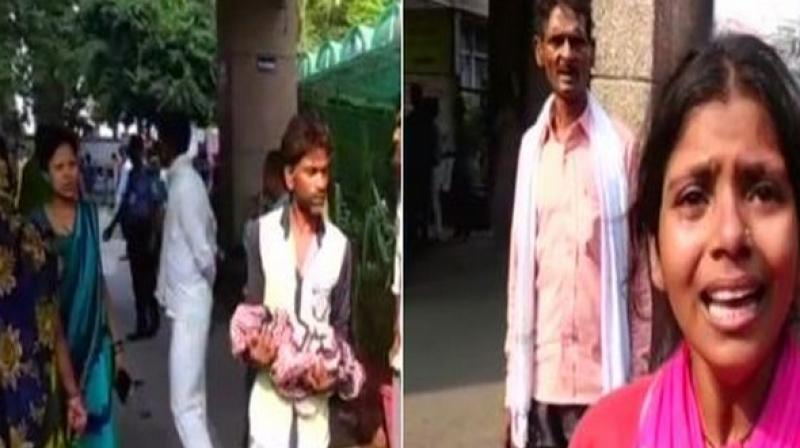 The family of the infants alleged that they died due to hospital's negligence. (Photo: ANI) The family of the infants alleged that they died due to hospital's negligence. (Photo: ANI)