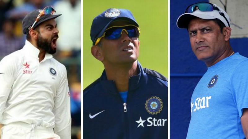 Rahul Dravid, former India skipper and batting legend and the current India Under-19 and India A coach, condemned the manner in which Anil Kumble was sacked as India coach and also stated that he cringes reading some of the Virat Kohli statements before the series. (Photo: BCCI / PTI) Rahul Dravid, former India skipper and batting legend and the current India Under-19 and India A coach, condemned the manner in which Anil Kumble was sacked as India coach and also stated that he cringes reading some of the Virat Kohli statements before the series. (Photo: BCCI / PTI)