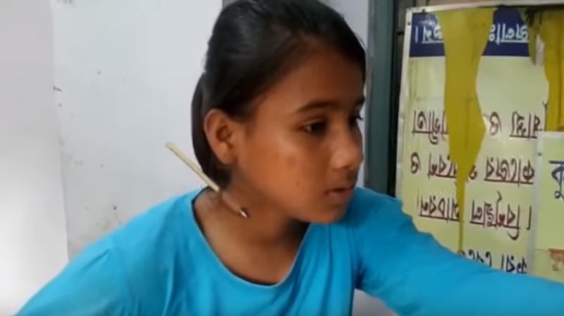 "A stray arrow hit hear near the collarbone luckily it's not pierced through the wind pipe and she is now out of danger," said Sports Authority of India’s regional director MS Goindi. (Photo: Screengrab) "A stray arrow hit hear near the collarbone luckily it's not pierced through the wind pipe and she is now out of danger," said Sports Authority of India’s regional director MS Goindi. (Photo: Screengrab)