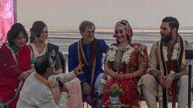 Yuvraj Singh got married Hazel Keech as per the Hindu rituals in Goa. (Photo: PTI) Yuvraj Singh got married Hazel Keech as per the Hindu rituals in Goa. (Photo: PTI)