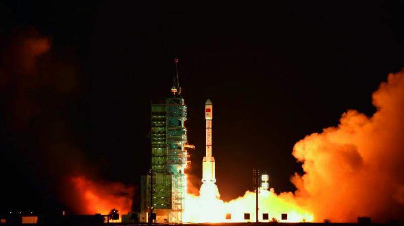 Tiangong-2, China’s second space laboratory, taking off for launch. —Via web Tiangong-2, China’s second space laboratory, taking off for launch. —Via web