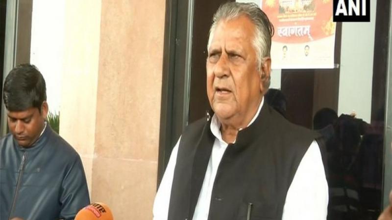 ‘I would like to appeal to Bainsla Ji to send team for dialogue, will discuss how their demands can be met within Constitutional limits,’ Rajasthan Minister Bhanwar Lal said. (Photo: ANI) ‘I would like to appeal to Bainsla Ji to send team for dialogue, will discuss how their demands can be met within Constitutional limits,’ Rajasthan Minister Bhanwar Lal said. (Photo: ANI)