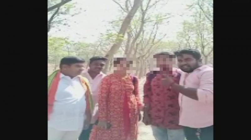 Activists saw the couple on the park, forced them to marry and sent them to their home. (Photo: ANI | Twitter) Activists saw the couple on the park, forced them to marry and sent them to their home. (Photo: ANI | Twitter)