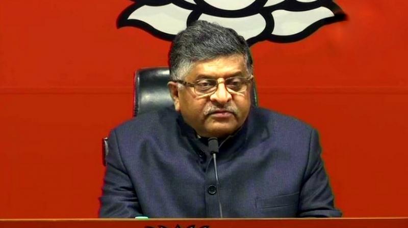 BJP leader and Union minister Ravi Shankar Prasad (Photo: ANI) BJP leader and Union minister Ravi Shankar Prasad (Photo: ANI)