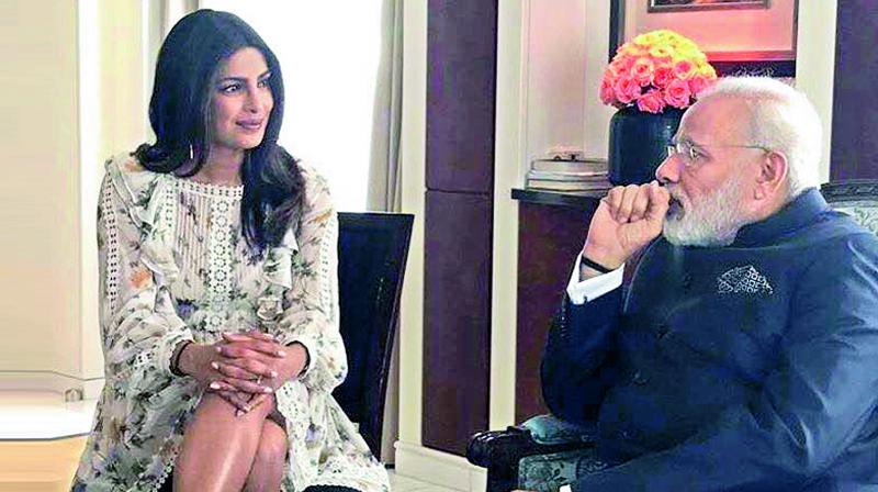 Priyanka Chopra was trolled for her hemline while meeting PM Modi. Priyanka Chopra was trolled for her hemline while meeting PM Modi.
