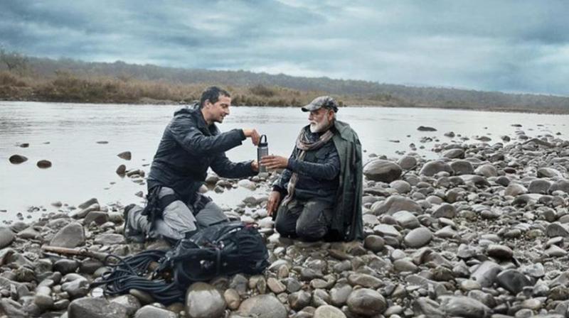 Modi said he never had a good answer about nervousness because it was not a part of his experience. (Photo: Bear Grylls | Twitter) Modi said he never had a good answer about nervousness because it was not a part of his experience. (Photo: Bear Grylls | Twitter)
