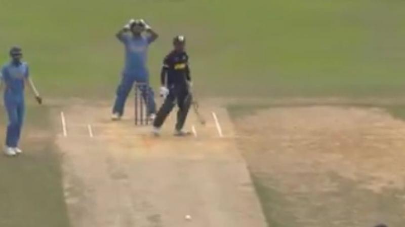 In one of the most bizarre matches in cricket history, Malaysia chased down a target of 10 runs in just as many as balls during an ICC World T20 Qualifier game against Myanmar in Kuala Lumpur, winning by eight wickets. (Photo: Screengrab / ICC) In one of the most bizarre matches in cricket history, Malaysia chased down a target of 10 runs in just as many as balls during an ICC World T20 Qualifier game against Myanmar in Kuala Lumpur, winning by eight wickets. (Photo: Screengrab / ICC)