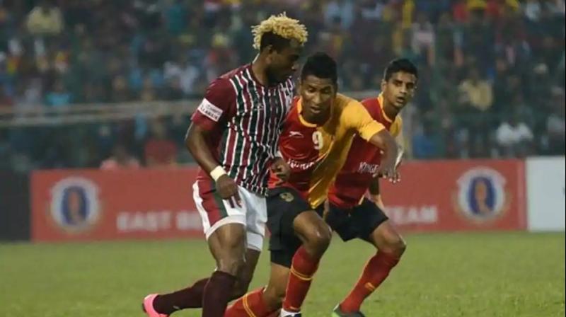 With this win, East Bengal with 25 points from 13 games moved up to fourth position. (Photo: AFP) With this win, East Bengal with 25 points from 13 games moved up to fourth position. (Photo: AFP)