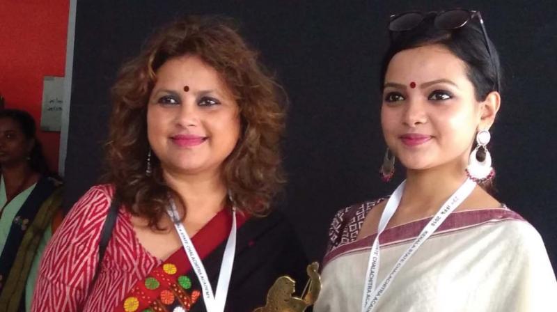 Bobby Sarma Baruah with daughter Sulakhyana Baruah, who is also the producer of Mishing Bobby Sarma Baruah with daughter Sulakhyana Baruah, who is also the producer of Mishing
