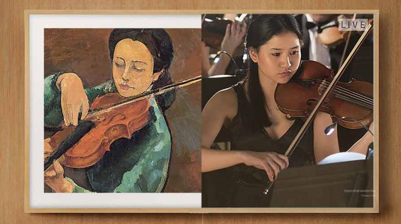 The Frame offers superior picture quality with QLED technology and transforms the TV into a picture frame that can show 1,000+ artworks from around the world. The Frame offers superior picture quality with QLED technology and transforms the TV into a picture frame that can show 1,000+ artworks from around the world.