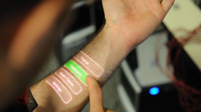 The new sensors contain a spiralling microscopic tube or microfluidic, that wicks sweat from the skin. The new sensors contain a spiralling microscopic tube or microfluidic, that wicks sweat from the skin.