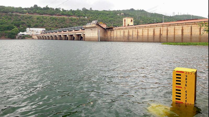 Srisailam reservoir continued to receive constant inflows of water, of around 2.74 lakh cusecs, from the Tungabhadra and Almatii projects located upstream of the Krishna basin. (DC file photo)