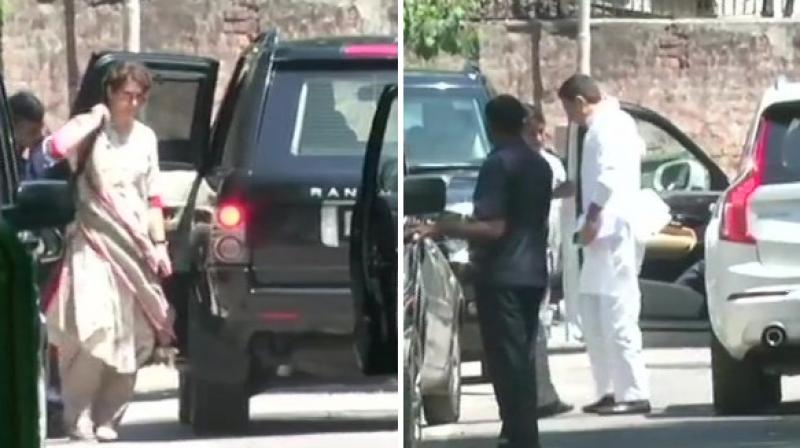 Congress spokesperson Randeep Singh Surjewala and party general secretary in-charge KC Venugopal were also present at Gandhi's residence. (Photo: ANI) Congress spokesperson Randeep Singh Surjewala and party general secretary in-charge KC Venugopal were also present at Gandhi's residence. (Photo: ANI)