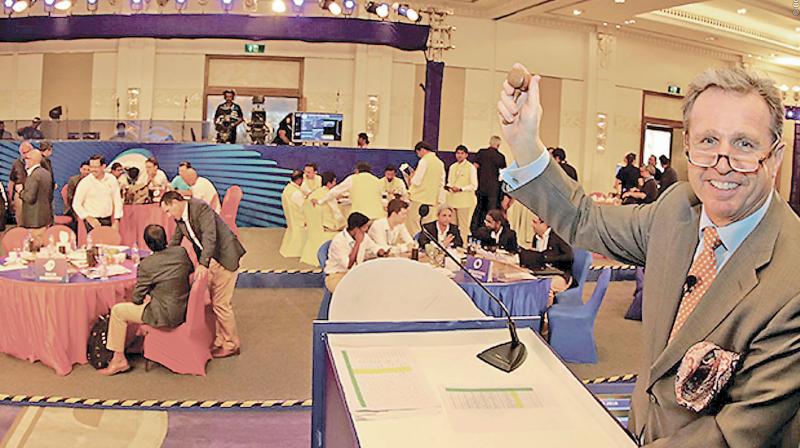 File photo of franchisee owners taking part in players' auction. DC Photo File photo of franchisee owners taking part in players' auction. DC Photo