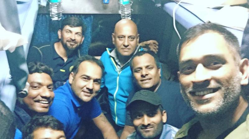 MS Dhoni took a train after 13 years. (Photo: MS Dhoni/Instagram) MS Dhoni took a train after 13 years. (Photo: MS Dhoni/Instagram)