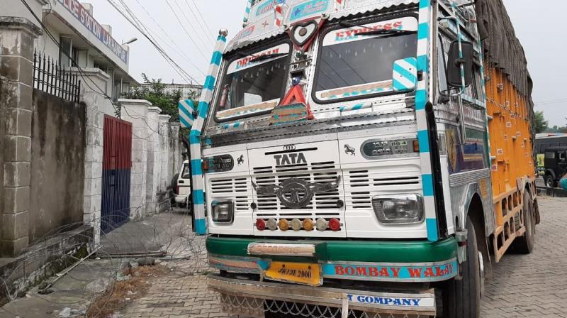 Further search of the vehicle is underway, the IGP said, adding that the three arrested people, who hail from Kashmir, are being questioned. (Photo: ANI) Further search of the vehicle is underway, the IGP said, adding that the three arrested people, who hail from Kashmir, are being questioned. (Photo: ANI)
