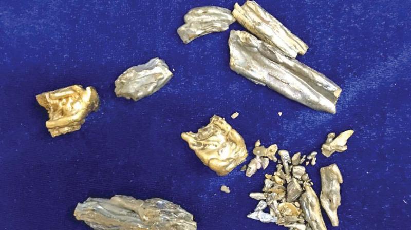 In another case on Tuesday, Sathakathulla( 46) of Ramanathapuram who had arrived from Sharjah was intercepted. During his personal search, 443 grams gold valued at Rs.14.5 lakhs was recovered from him and the same was seized under the provisions of Customs Act, 1962. In another case on Tuesday, Sathakathulla( 46) of Ramanathapuram who had arrived from Sharjah was intercepted. During his personal search, 443 grams gold valued at Rs.14.5 lakhs was recovered from him and the same was seized under the provisions of Customs Act, 1962.
