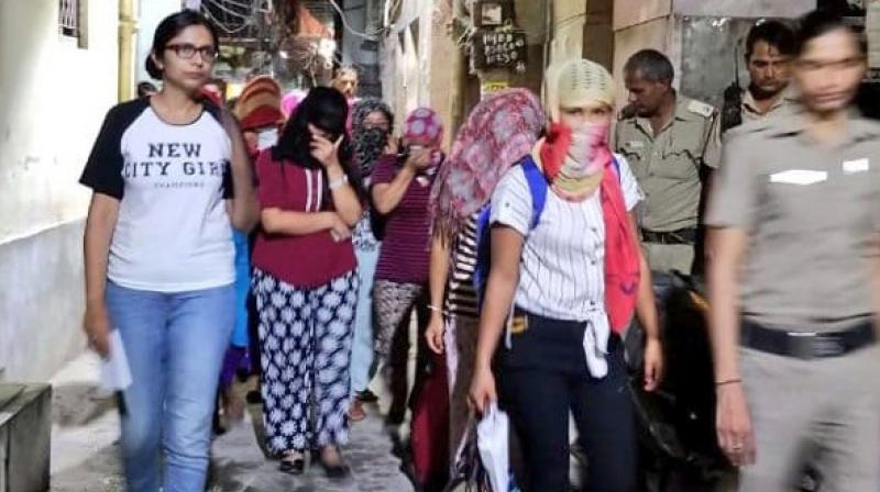 The rescued girls have been sent to a shelter home. (Photo: ANI) The rescued girls have been sent to a shelter home. (Photo: ANI)