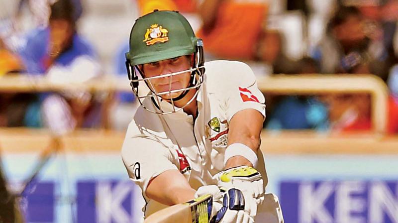 Steve Smith and Glenn Maxwell steadied the Australian innings with an unbeaten 159-run partnership on Day 1 of the third Test in Ranchi. (Photo: AP) Steve Smith and Glenn Maxwell steadied the Australian innings with an unbeaten 159-run partnership on Day 1 of the third Test in Ranchi. (Photo: AP)