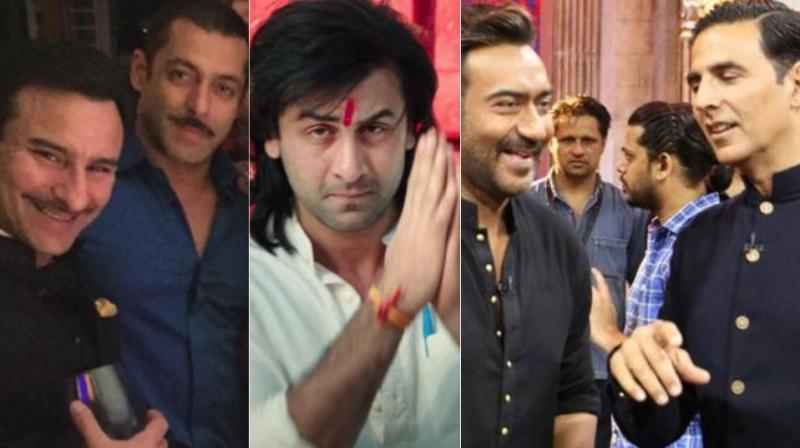 Saif Ali Khan, Salman Khan, Ranbir Kapoor in ‘Sanju’, Ajay Devgn, Akshay Kumar. Saif Ali Khan, Salman Khan, Ranbir Kapoor in ‘Sanju’, Ajay Devgn, Akshay Kumar.