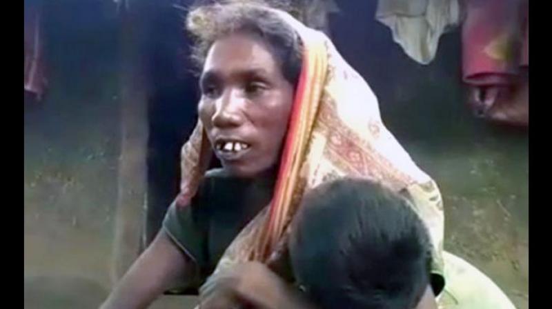 The family was struck off from government welfare rolls for not linking their ration card with the Aadhaar card. (Photo: ANI | Twitter) The family was struck off from government welfare rolls for not linking their ration card with the Aadhaar card. (Photo: ANI | Twitter)