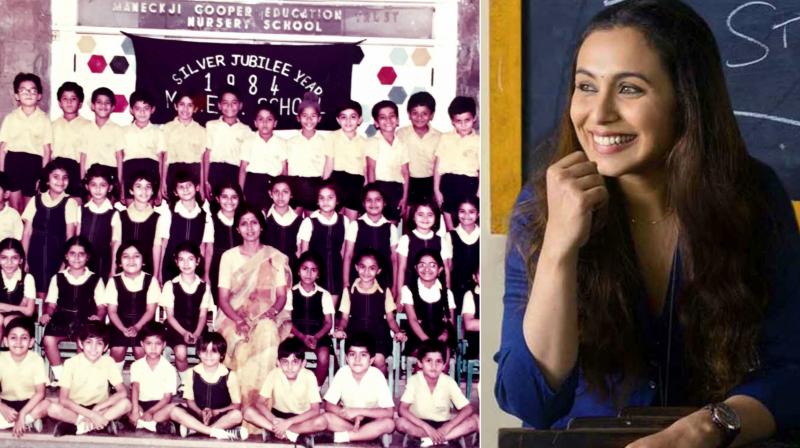 Rani Mukerji plays a school teacher in her upcoming film, Hichki. The actress shared an old picture from her school days. Rani Mukerji plays a school teacher in her upcoming film, Hichki. The actress shared an old picture from her school days.