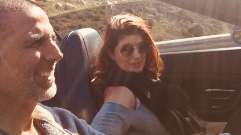The happy couple, Twinkle and Akshay, enjoying their holiday in Cape Town. The happy couple, Twinkle and Akshay, enjoying their holiday in Cape Town.