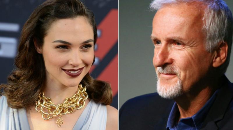 Gal Gadot and James Cameron. Gal Gadot and James Cameron.
