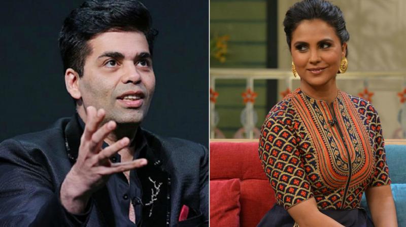 Karan Johar and Lara Dutt. Karan Johar and Lara Dutt.