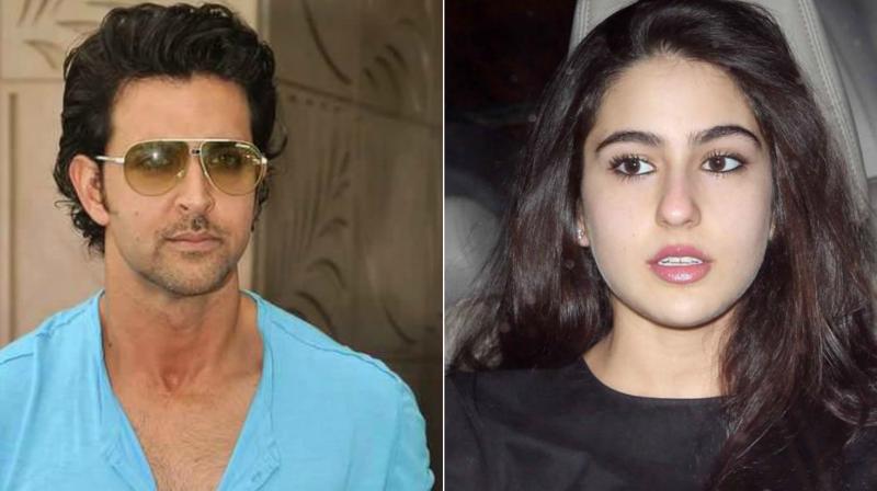 Hrithik Roshan and Sara Ali Khan. Hrithik Roshan and Sara Ali Khan.