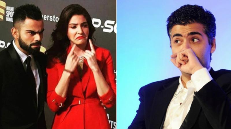 Anushka Sharma-Virat Kohli and Karan Johar. Anushka Sharma-Virat Kohli and Karan Johar.