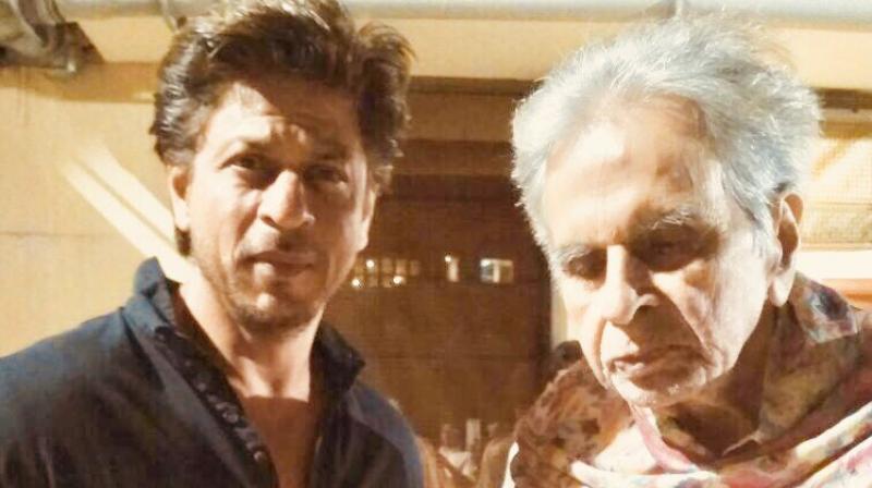 Shah Rukh Khan with Dilip Kumar. Shah Rukh Khan with Dilip Kumar.