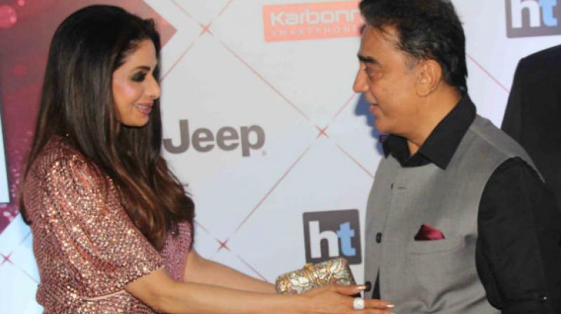 Kamal Haasan with Sridevi. (File Photo) Kamal Haasan with Sridevi. (File Photo)