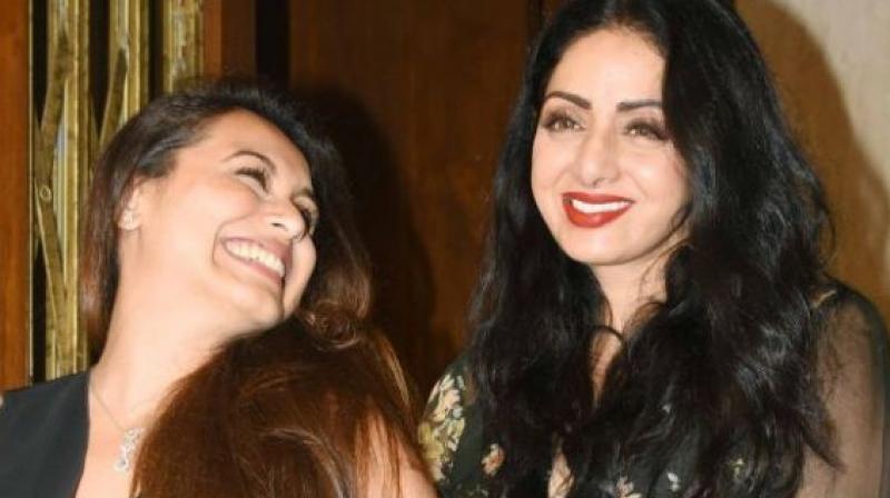 Rani Mukerji with late actress Sridevi. (File photo) Rani Mukerji with late actress Sridevi. (File photo)