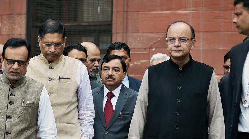 Finance Minister Arun Jaitley outside Parliament. (Photo: PTI) Finance Minister Arun Jaitley outside Parliament. (Photo: PTI)