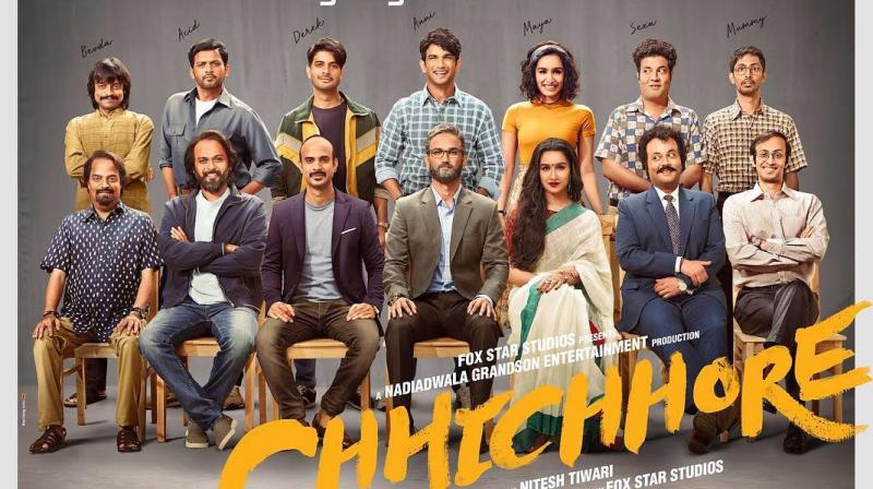 Chhichhore poster featuring the entire cast. Chhichhore poster featuring the entire cast.